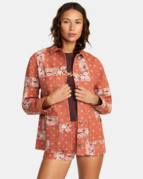 0 Chorelist Oversized Jacket Brown AVJJK00141 RVCA