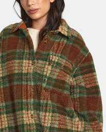 2 Birdie Shacket - Overshirt for Women Brown AVJJK00159 RVCA