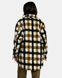 rvca, Birdie Shacket Flannel Jacket, PIRATE BLACK (ptk) BIRDIE SHACKET AVJJK00159