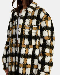 2 Birdie Shacket Flannel Jacket Black AVJJK00159 RVCA