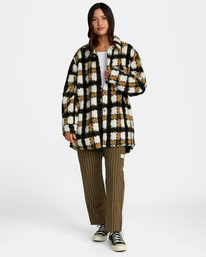3 Birdie Shacket Flannel Jacket Black AVJJK00159 RVCA