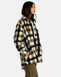 5 Birdie Shacket Flannel Jacket Black AVJJK00159 RVCA