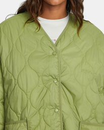 6 Dire - Reversible Oversized Jacket for Women Green AVJJK00170 RVCA