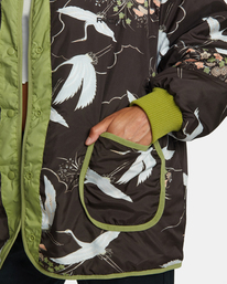 8 Dire - Reversible Oversized Jacket for Women Green AVJJK00170 RVCA