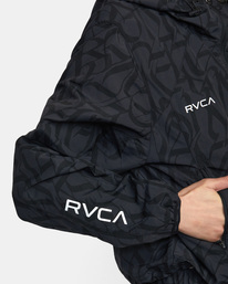 7 Thug Rose Windbreaker Jacket Black AVJJK00173 RVCA