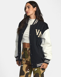 4 Packin - Varsity Jacket for Women Black AVJJK00178 RVCA