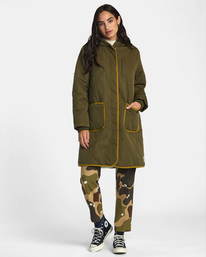 3 Jean - Water-Resistant Parka for Women Brown AVJJK00182 RVCA