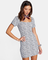 4 Fired Up Mini Dress White AVJKD00121 RVCA