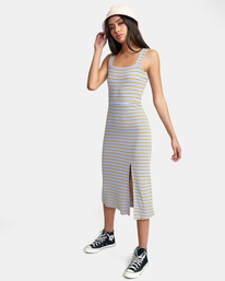 3 Plateau Midi Dress Grey AVJKD00131 RVCA