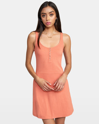 0 On Repeat Midi Dress Red AVJKD00133 RVCA