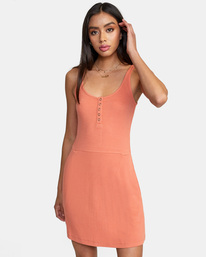 3 On Repeat Midi Dress Red AVJKD00133 RVCA