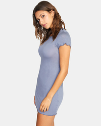 3 Rover T-Shirt Dress Blue AVJKD00138 RVCA