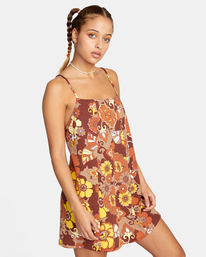 4 Heating Up Tank Dress Brown AVJKD00139 RVCA
