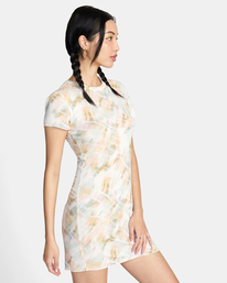 4 Linen Rover T-Shirt Dress Orange AVJKD00141 RVCA