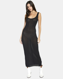 2 Back It Up Midi Bodycon Dress Black AVJKD00155 RVCA