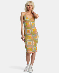 3 Squared - Vestido de ganchillo para Mujer Amarillo AVJKD00157 RVCA