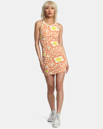 1 Stunner Rib Knit Dress Yellow AVJKD00161 RVCA