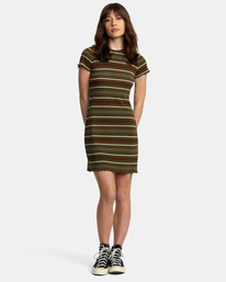 1 Rover Rib Knit Dress Brown AVJKD00163 RVCA