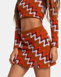7 Desmond - Knitted Mini Skirt for Women Brown AVJKK00106 RVCA