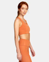 6 VA Essential Sports Bra Brown AVJKT00131 RVCA
