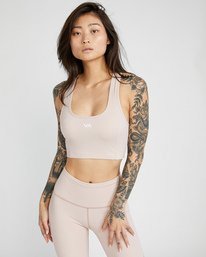0 VA Essential Sports Bra Beige AVJKT00131 RVCA