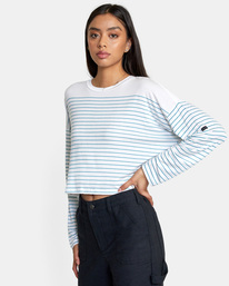 4 Countdown II Long Sleeve Knit Top Blue AVJKT00159 RVCA