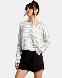 4 Countdown II Long Sleeve Knit Top White AVJKT00159 RVCA