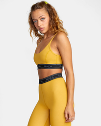 4 Base Sports Bra Yellow AVJKT00162 RVCA