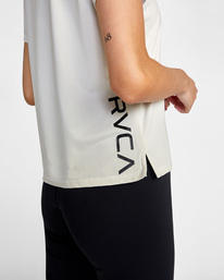 7 Women's Sport Vent Workout Tee Black AVJKT00163 RVCA