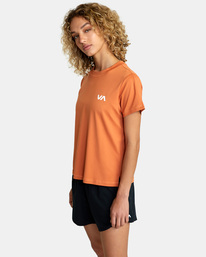 4 Women's Sport Vent Workout Tee Brown AVJKT00163 RVCA