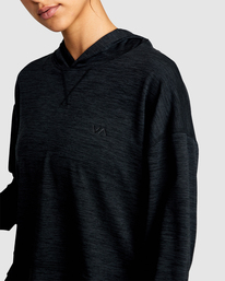 3 C-Able Cropped Workout Hoodie Black AVJKT00166 RVCA