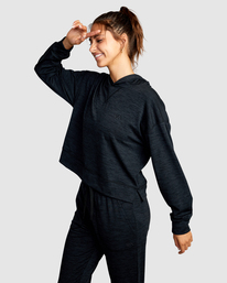 4 C-Able Cropped Workout Hoodie Black AVJKT00166 RVCA