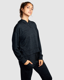 5 C-Able Cropped Workout Hoodie Black AVJKT00166 RVCA