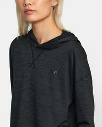 2 C-Able Cropped Workout Hoodie Black AVJKT00166 RVCA