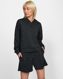 0 C-Able Cropped Workout Hoodie Black AVJKT00166 RVCA