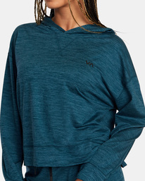 6 C-Able Cropped Workout Hoodie Blue AVJKT00166 RVCA