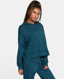 5 C-Able Cropped Workout Hoodie Blue AVJKT00166 RVCA