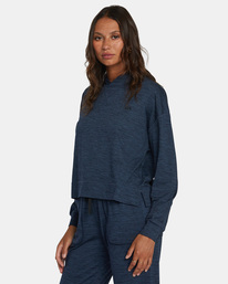 4 C-Able Cropped Workout Hoodie Blue AVJKT00166 RVCA