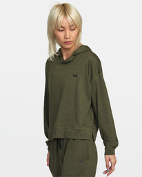4 C-Able Cropped Workout Hoodie Green AVJKT00166 RVCA