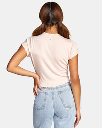 rvca, Classmate Crop Tee, BLUSH (blh) Classmate - T-Shirt for Women AVJKT00168