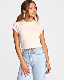 1 Classmate Crop Tee Blue AVJKT00168 RVCA