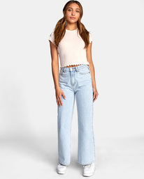 4 Classmate Crop Tee Blue AVJKT00168 RVCA