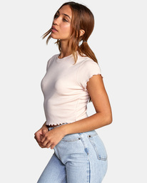 5 Classmate Crop Tee Blue AVJKT00168 RVCA