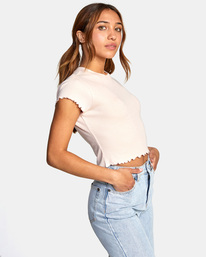 6 Classmate Crop Tee Blue AVJKT00168 RVCA