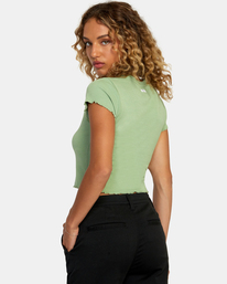 1 Classmate Crop Tee Green AVJKT00168 RVCA