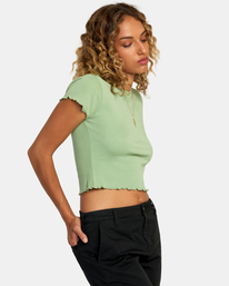 5 Classmate Crop Tee Green AVJKT00168 RVCA