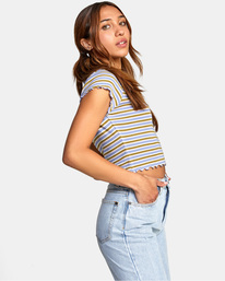 4 Classmate Crop Tee Grey AVJKT00168 RVCA