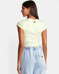 rvca, Classmate Crop Tee, LIME YELLOW (yel0) Classmate - T-Shirt for Women AVJKT00168