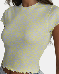 2 Classmate Crop Tee Yellow AVJKT00168 RVCA