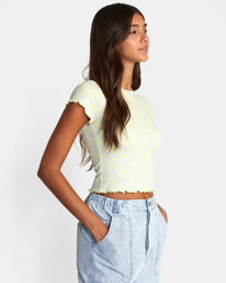 5 Classmate Crop Tee Yellow AVJKT00168 RVCA